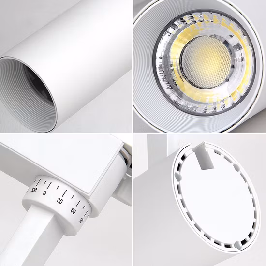 Gallery Museum Mini 10W 20W LED Iluminación interior Projecto Riel Encuadre Foco con zoom Regulable Foco ajustable COB Track Light