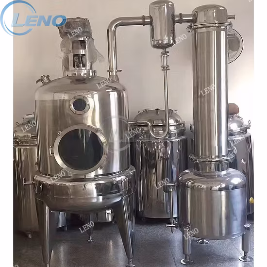 Leno Price Extractor eficiente de acero inoxidable Concentrador multiefecto esférico Jugo de aceite Ketchup Salsa de carne Miel Evaporador al vacío de grado alimenticio
