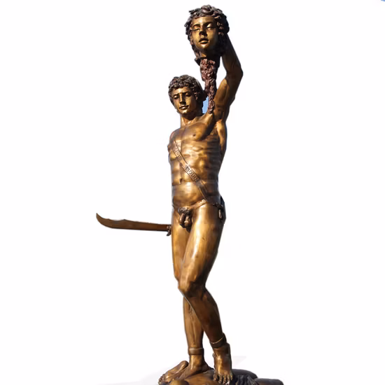 Escultura de Medusa de bronce de cera perdida de mitología griega estatua de busto de cabeza de Gorgona